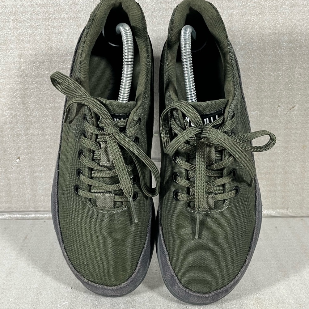 NOBULL Unisex Training Shoes Men's 6.5/Women's 8 Green Army Canvas Lace Up - Picture 4 of 9